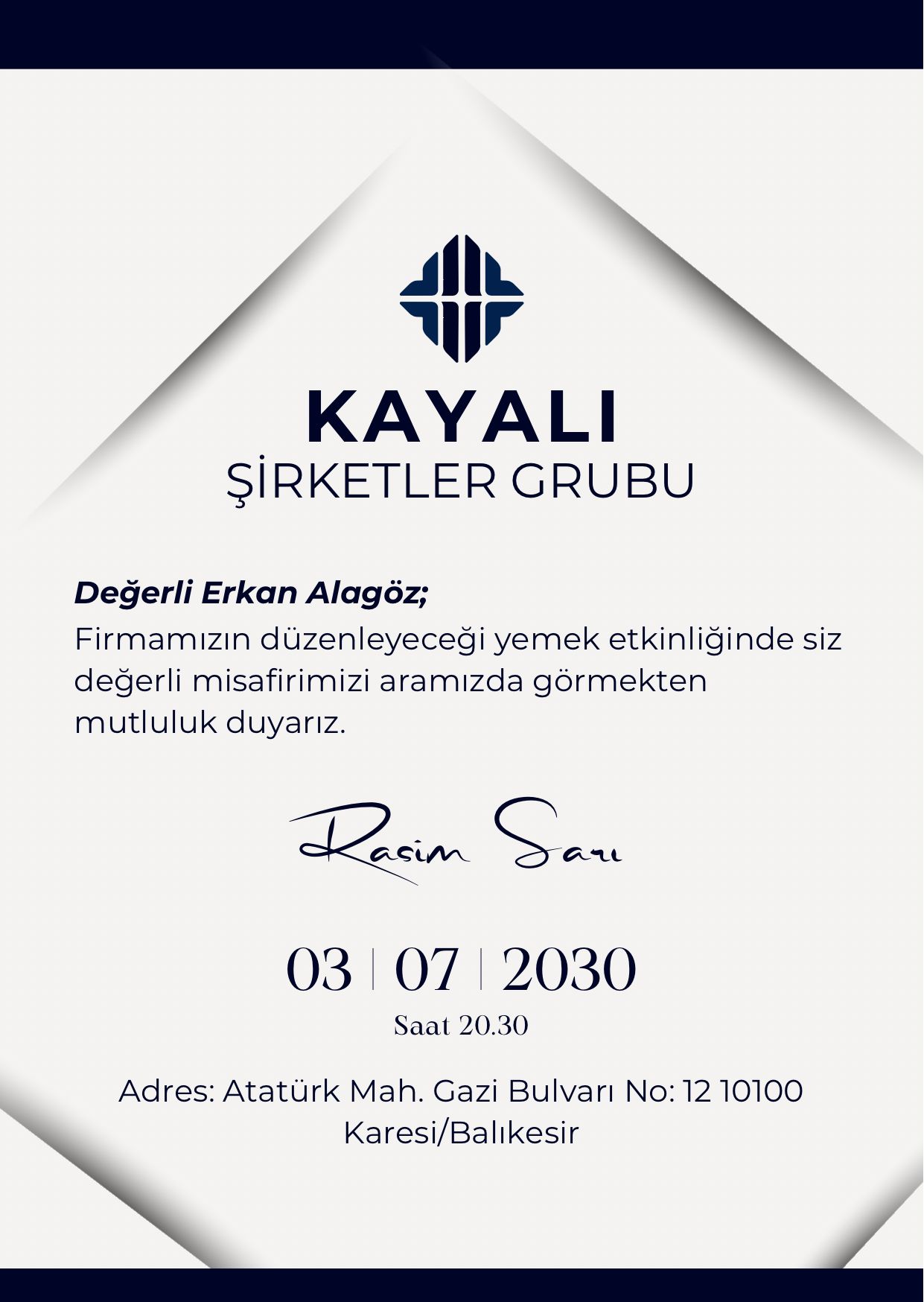 Kurumsal Davetiye